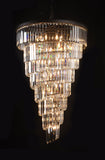 Spiral Tiered/ Layered Crystal Fringe Chandelier