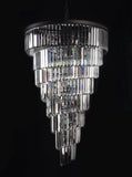 Spiral Tiered/ Layered Crystal Fringe Chandelier