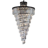 Spiral Tiered/ Layered Crystal Fringe Chandelier