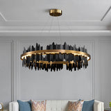 Black and Gold Modern Chandelier