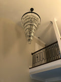 Spiral Tiered/ Layered Crystal Fringe Chandelier