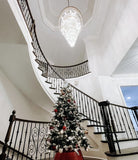 Spiral Tiered/ Layered Crystal Fringe Chandelier