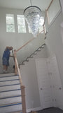 Spiral Tiered/ Layered Crystal Fringe Chandelier