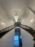 Spiral Tiered/ Layered Crystal Fringe Chandelier