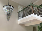 Spiral Tiered/ Layered Crystal Fringe Chandelier