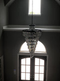 Spiral Tiered/ Layered Crystal Fringe Chandelier