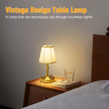 5w Small Cordless Lamp Gold,3000 mah Battery Operated Lamp,3 Level Dimmable Led Mini Lamp,Mini Touch Lamp with charge indicator,Vintage Small Lamps for Small Spaces,Kitchen Counter,Besides,Bookshelf