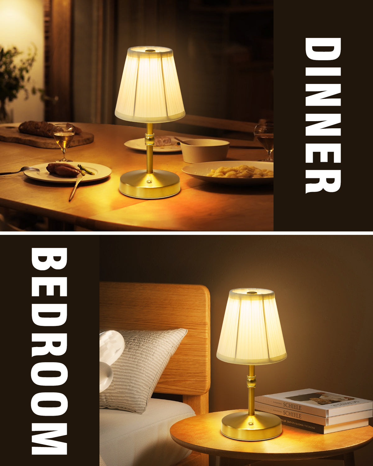 Mini Cordless Lamp Gold,3000 mah Battery Operated Lamp,5W Small Table –  JinYi, image size:1200x1500