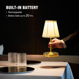 5w Small Cordless Lamp Gold,3000 mah Battery Operated Lamp,3 Level Dimmable Led Mini Lamp,Mini Touch Lamp with charge indicator,Vintage Small Lamps for Small Spaces,Kitchen Counter,Besides,Bookshelf