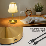 5w Small Cordless Lamp Gold,3000 mah Battery Operated Lamp,3 Level Dimmable Led Mini Lamp,Mini Touch Lamp with charge indicator,Vintage Small Lamps for Small Spaces,Kitchen Counter,Besides,Bookshelf