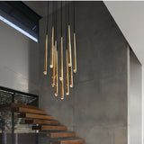 Brushed Brass Round Chandelier