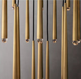 Brushed Brass Round Chandelier