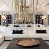 Brushed Brass Round Chandelier