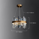 Modern stainless steel first-class crystal strip Chandelier