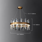 Modern stainless steel first-class crystal strip Chandelier