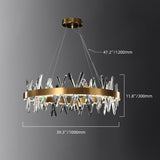 Modern stainless steel first-class crystal strip Chandelier