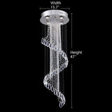 Modern Art Design Crystal Spiral Chandelier