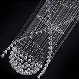 Double Spiral Clear Crystal Chandelier With Three Spheres