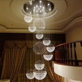 Luxury Solar System Spiral Raindrop Chandelier For Foyer and Entryway