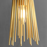 Modern straw 1-light Brass Pendant Light