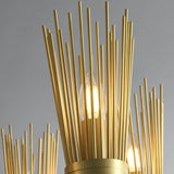 Modern copper straw chandelier-6light