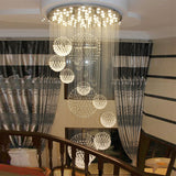 Luxury Solar System Spiral Raindrop Chandelier For Foyer and Entryway