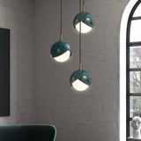 Blue tulip pendant lighting