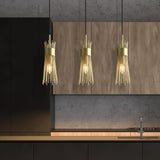 Modern straw 1-light Brass Pendant Light