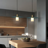 Deep blue disk pendant Lighting