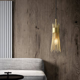 Modern straw 1-light Brass Pendant Light