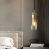 Modern straw 1-light Brass Pendant Light