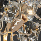 Crystal layered Chandelier