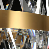 Modern stainless steel first-class crystal strip Chandelier