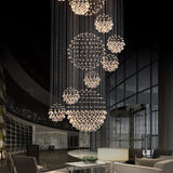 Luxury Solar System Spiral Raindrop Chandelier For Foyer and Entryway