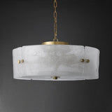 Brass frame glass dome chandelier - 4light