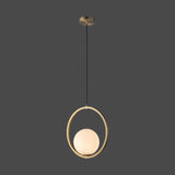 Brass Ring Globe Glass pendant lighting