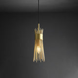 Modern straw 1-light Brass Pendant Light