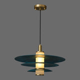 Deep blue disk pendant Lighting