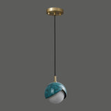 Blue tulip pendant lighting