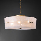 Brass frame glass dome chandelier - 4light