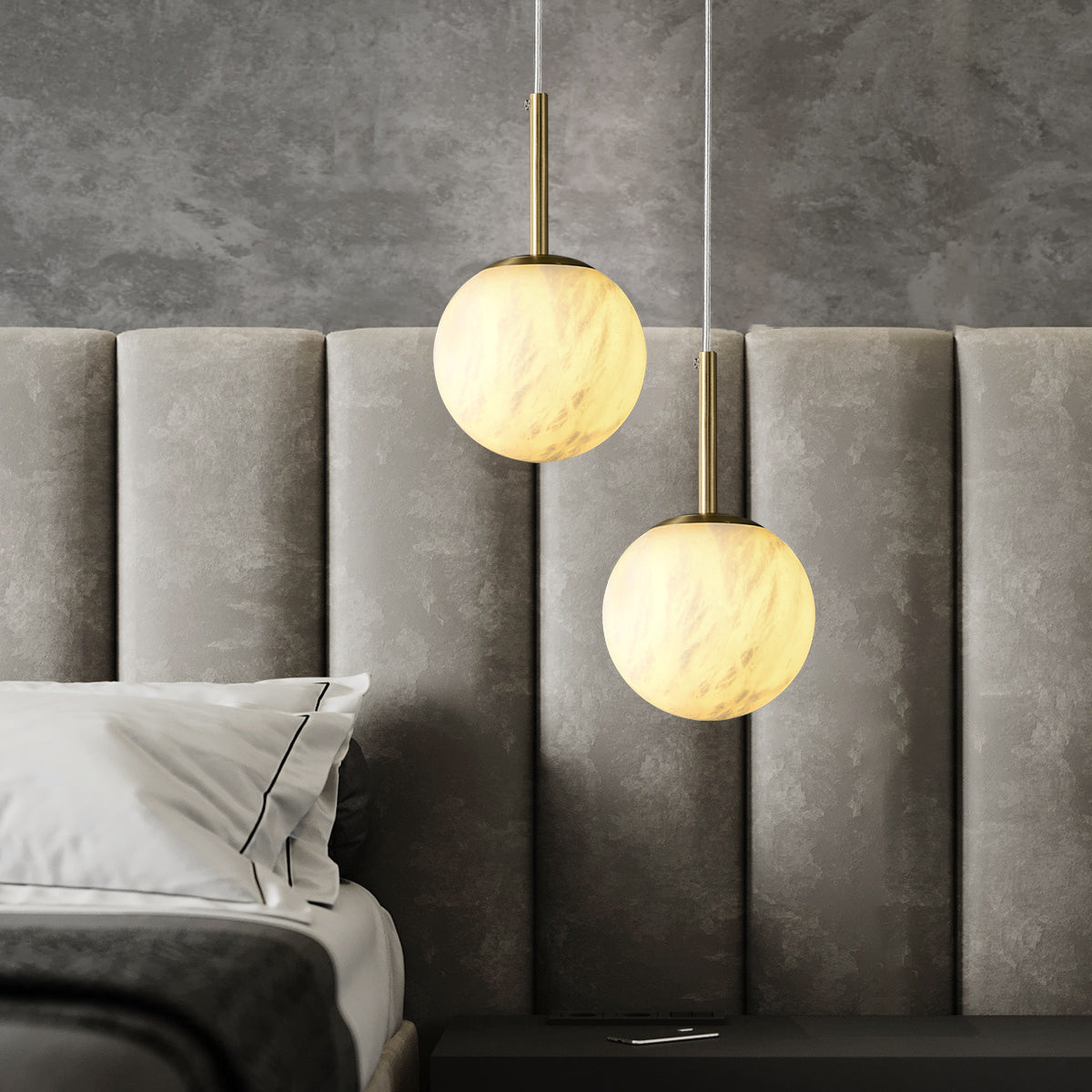 Alabaster Globe pendant lighting – JinYi