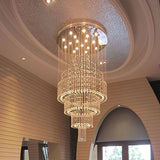 Floating Castle Raindrop Crystal Chandelier For Entryway - Double Layer