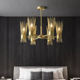 Modern copper straw chandelier-6light