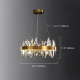 Modern stainless steel first-class crystal strip Chandelier