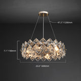 Crystal layered Chandelier