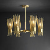 Modern copper straw chandelier-6light