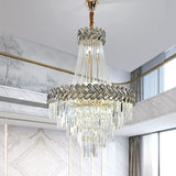 New Stainless steel Crystal chandelier E14 LED bulbs