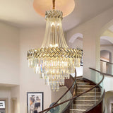 New Stainless steel Crystal chandelier E14 LED bulbs