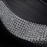 Moon Shaped Spiral Wave Raindrop Crystal Chandelier