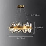 Modern stainless steel first-class crystal strip Chandelier